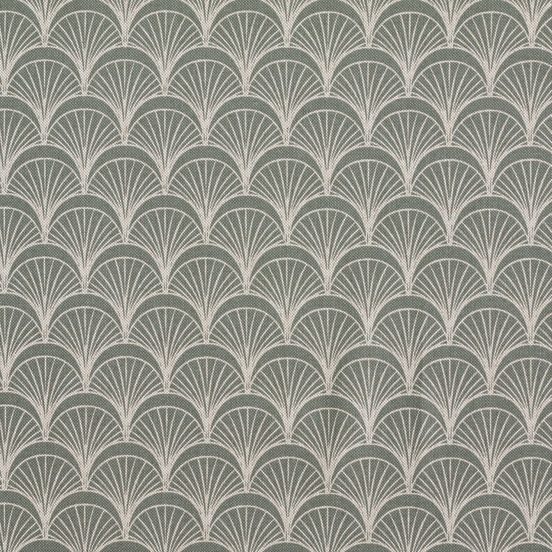 Tissu de décoration Semi-panama Éventails à nœud élégants – nature/roseau, image number 1