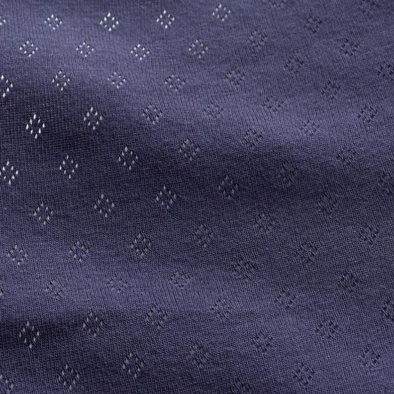 Jersey finement tricoté à motif ajouré – bleu marine,  image number 1