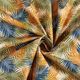 Tissu en coton Cretonne feuilles de palmier – beige clair/bleu,  thumbnail number 4