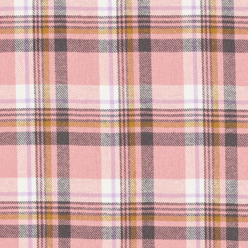 Flanelle coton Carreaux – vieux rose/argent ancien, image number 1