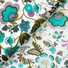 Popeline coton Fleurs cachemire – ivoire/vert émeraude,  thumbnail number 4