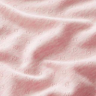Jersey finement tricoté à motif ajouré Melange – rose clair | Reste 90cm, 