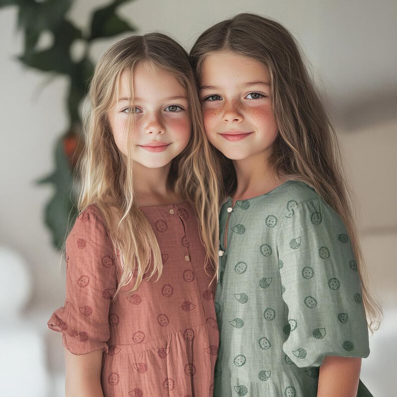 Tissu double gaze de coton Hérissons | Poppy Fabrics – nature/marron clair,  image number 5