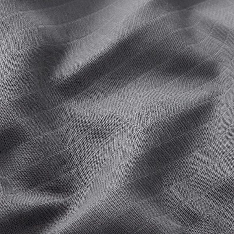 Tissu double gaze de coton Carreaux Double face – gris schiste,  image number 2