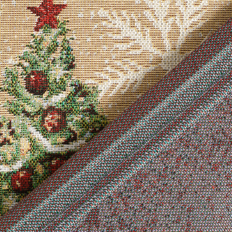 panneau décoratif Gobelin Sapin de Noël – carmin/beige clair,  image number 4