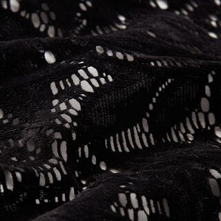 Dentelle velours Feuilles de vigne – noir, 