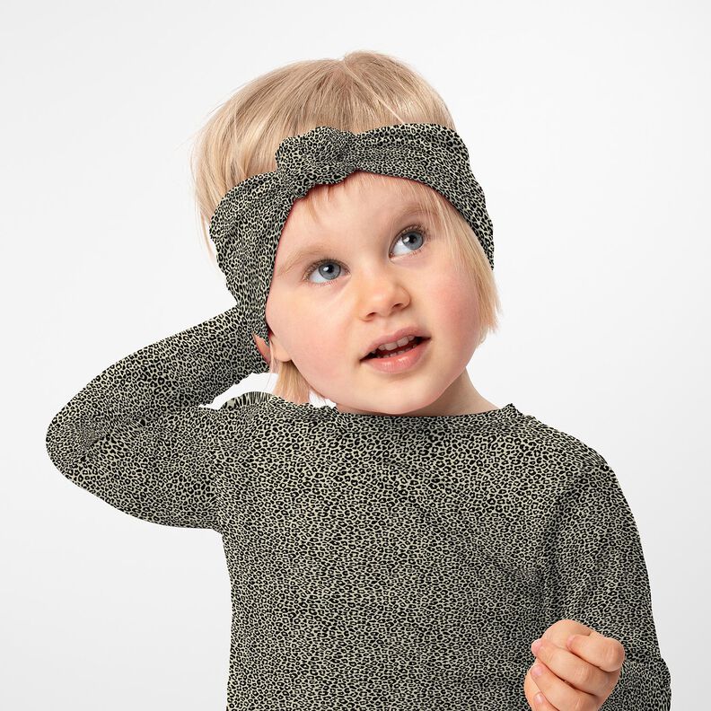 Jersey coton Mini imprimé léopard – greige/noir, image number 6