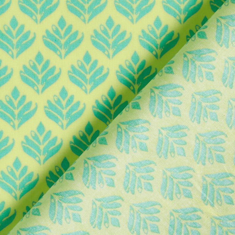 Coton enduit Sujets abstraits – jaune citron/bleu aqua,  image number 4