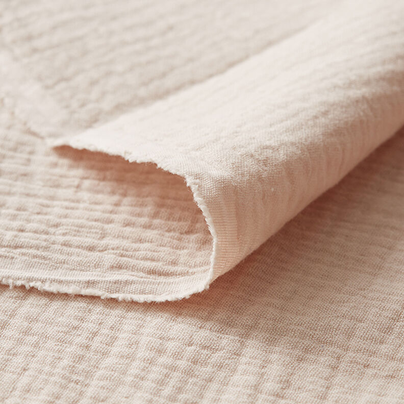 Tissu double gaze de coton – beige clair,  image number 5