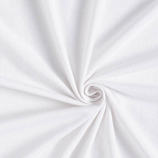 Jersey mélange coton lin uni – blanc,  image number 1