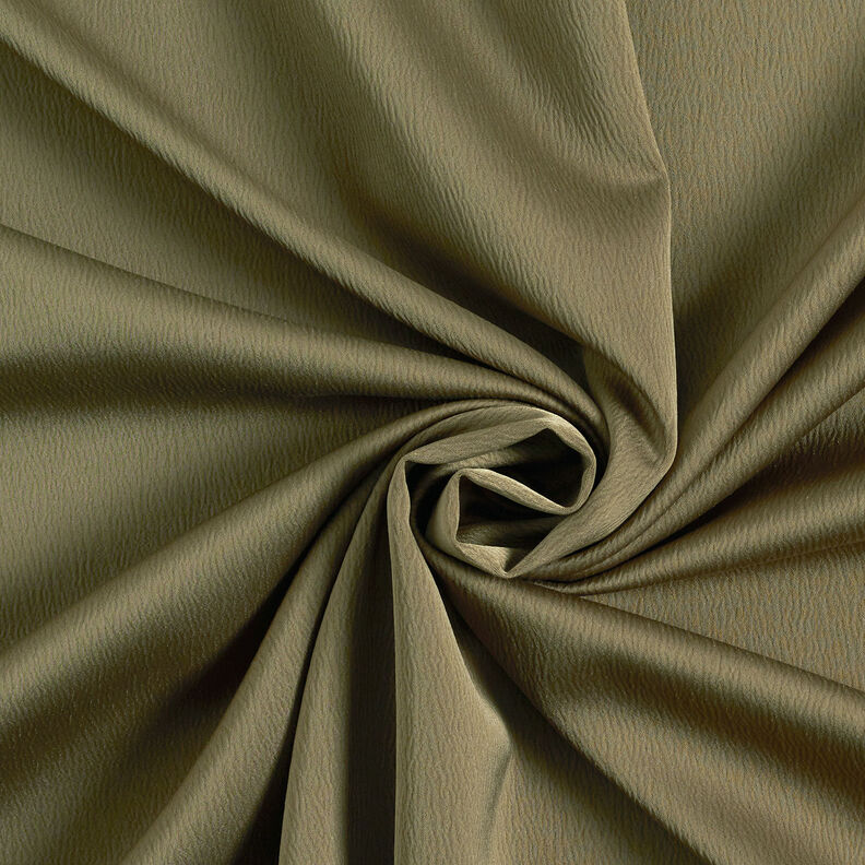 Crêpe de satin Uni – olive,  image number 1