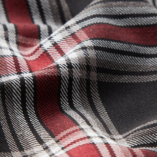 Flanelle de coton Tartan écossais – noir/rouge foncé, 