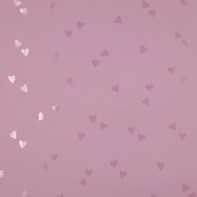Tissu pour veste de pluie Petits cœurs | Poppy Fabrics – vieux rose clair, 