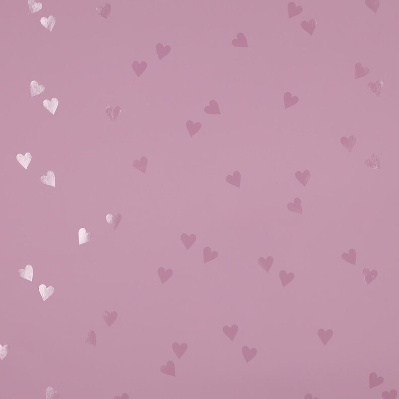 Tissu pour veste de pluie Petits cœurs | Poppy Fabrics – vieux rose clair, image number 1
