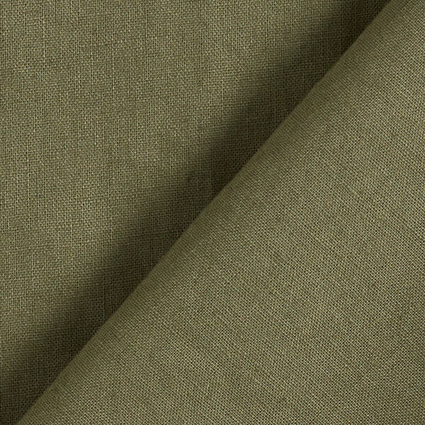 Mélange lin coton Uni – olive foncé,  image number 3