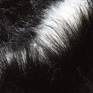 Fourrure synthétique Rayures horizontales – noir/écru, 
