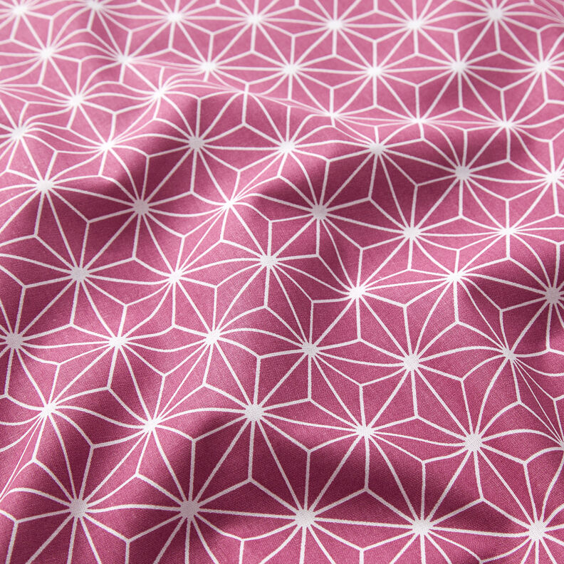 Tissu en coton Cretonne Étoiles japonaises Asanoha – mauve,  image number 2