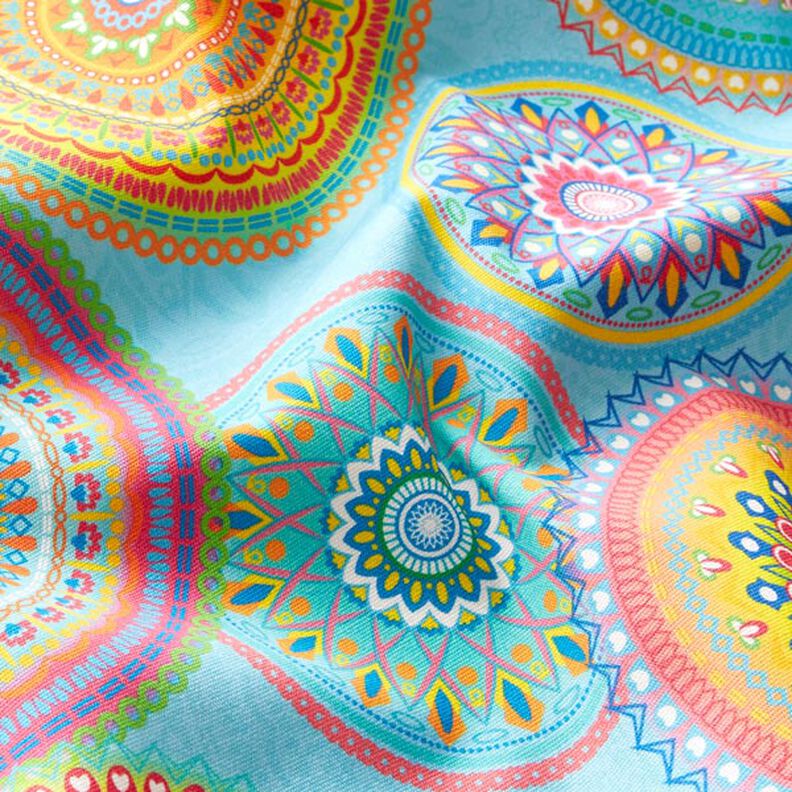 Tissu d’extérieur Canvas Mandalas – turquoise,  image number 2