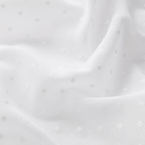 Tissu pour voilages Petits points 300 cm – blanc, 