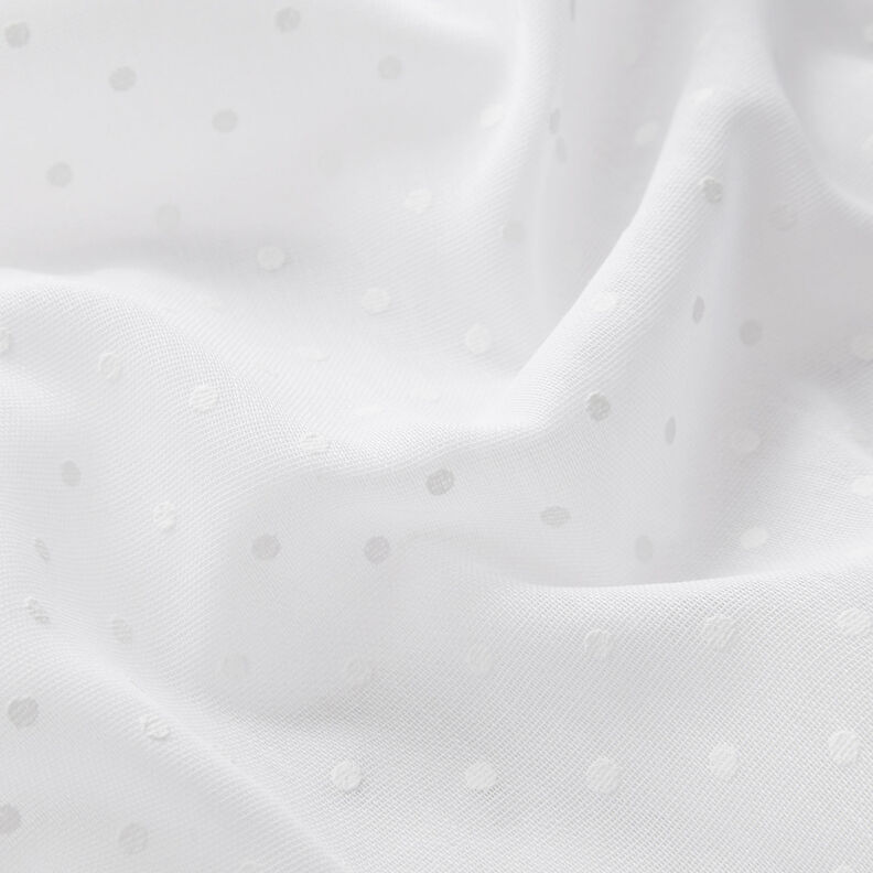 Tissu pour voilages Petits points 300 cm – blanc,  image number 3