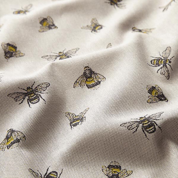 Tissu de décoration Semi-panama Petites abeilles – nature,  image number 2