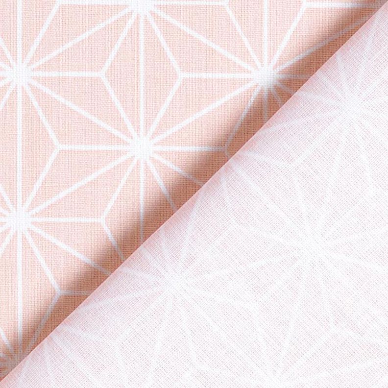 Tissu en coton Cretonne Étoiles japonaises Asanoha – rose,  image number 5