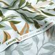 Tissu de décoration Canvas feuilles peintes – vert/blanc,  thumbnail number 3