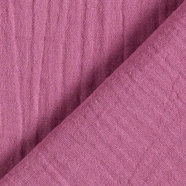 GOTS Tissu double gaze de coton | Tula – mauve,  image number 4