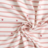 Jersey coton Rayures et cœurs – écru/vieux rose,  thumbnail number 3