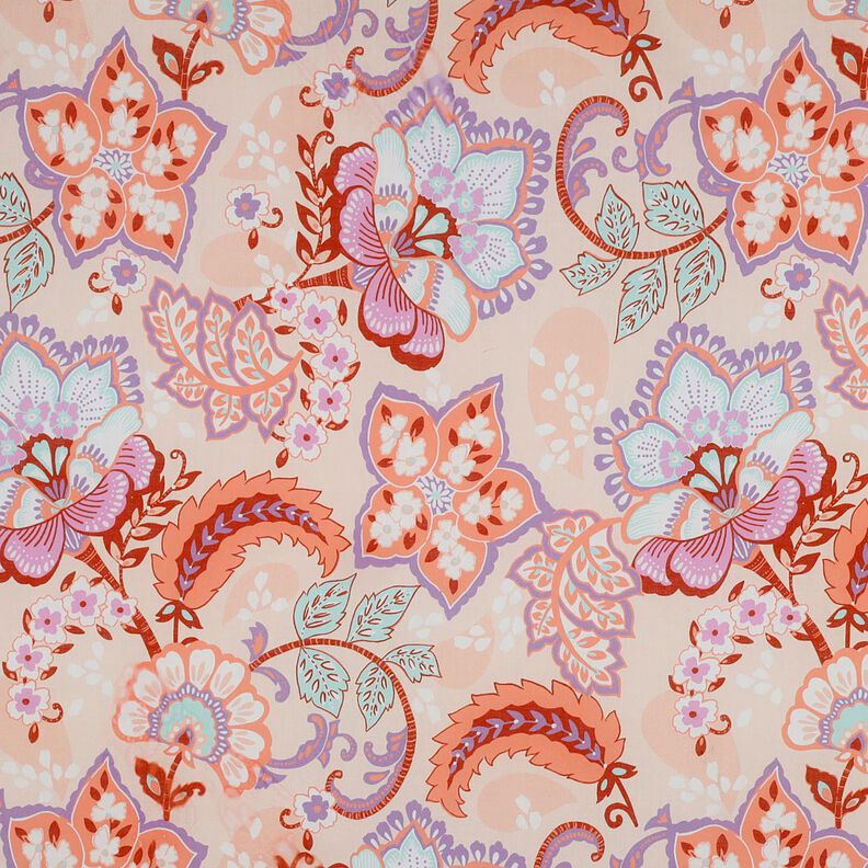 Voile de coton Stella | Nerida Hansen – abricot/lavande,  image number 1