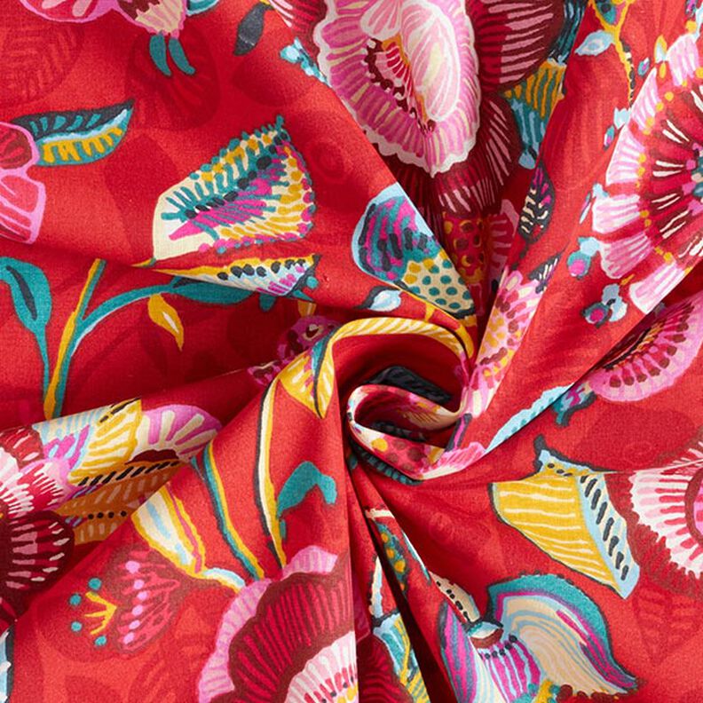 Tissu en coton Cretonne Fleurs tachetées – chili,  image number 3