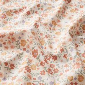 Tissu pour veste de pluie Prairie fleurie Impression numérique – rosé, 