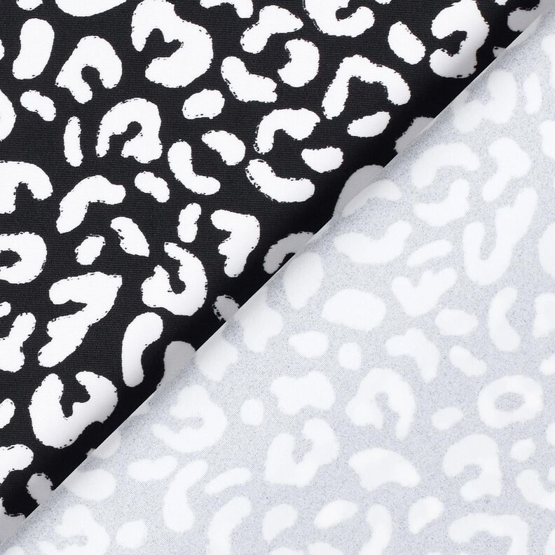 Tissus pour maillot de bain Taches léopard abstraites – bleu noir/blanc,  image number 4