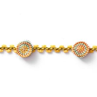 Ruban d’ornement Rinceau de fleurs – jaune, 