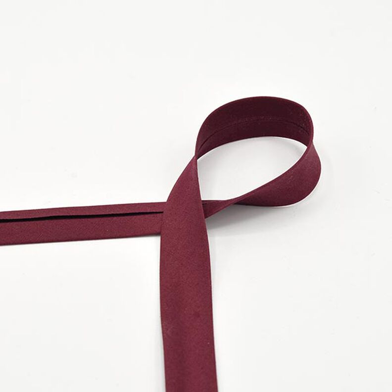 Biais en coton Popeline [20 mm] – rouge bordeaux,  image number 1
