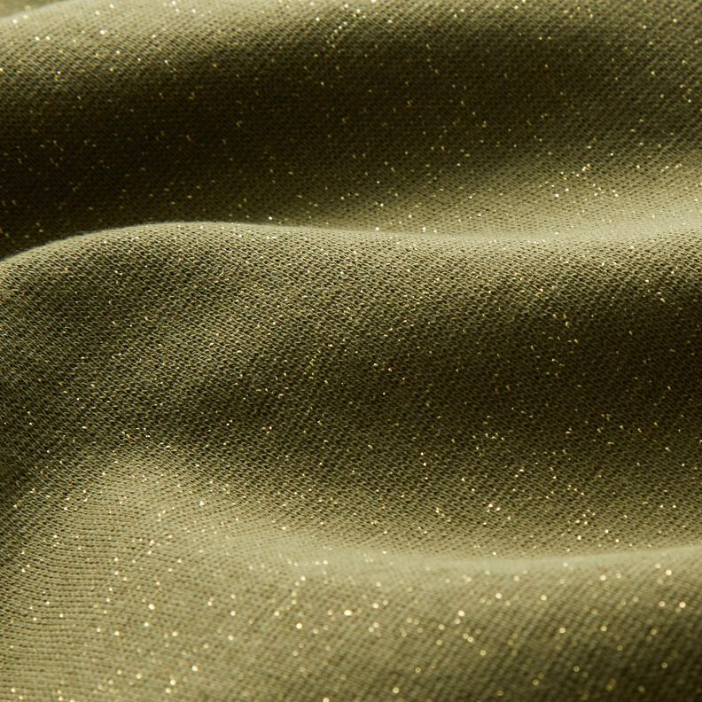 Bord-côtes tubulaire à paillettes – olive/or métallisé, image number 2