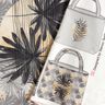 Sacs Panel Canvas Feuille de palmier et lune – gris clair,  thumbnail number 2