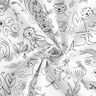 Popeline coton Tissu à colorier loutres mignonnes dans l'étang – blanc/noir,  thumbnail number 4