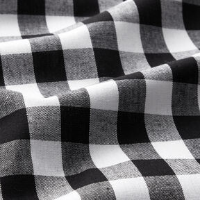 Tissu en coton Vichy à carreaux 1,7 cm – noir/blanc, 