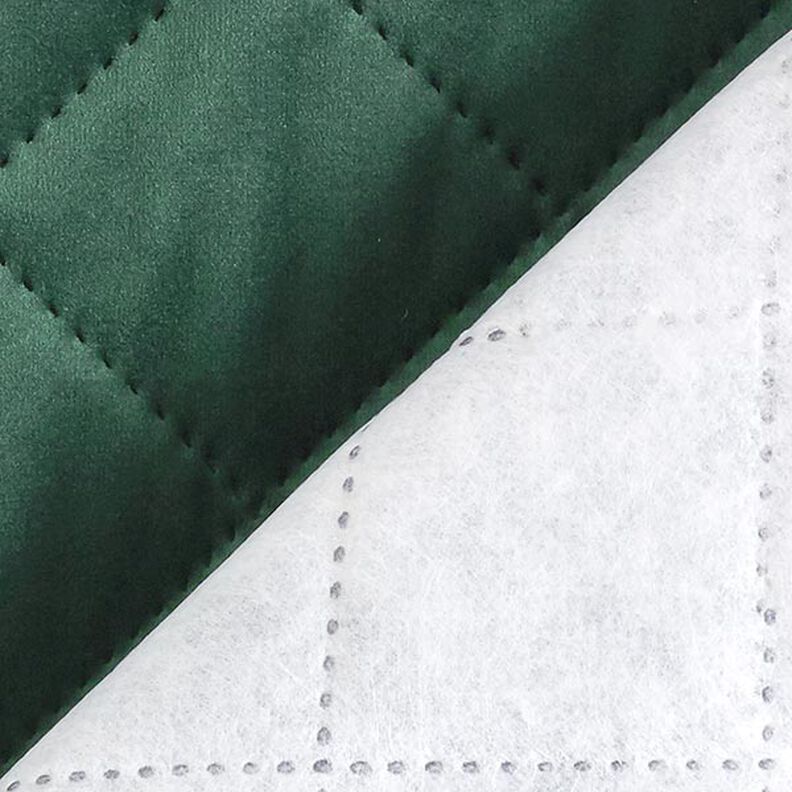 Tissu de revêtement Velours Tissu matelassé – vert foncé,  image number 3