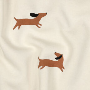 Sweatshirt gratté joyeux teckels | Poppy Fabrics – ivoire, 