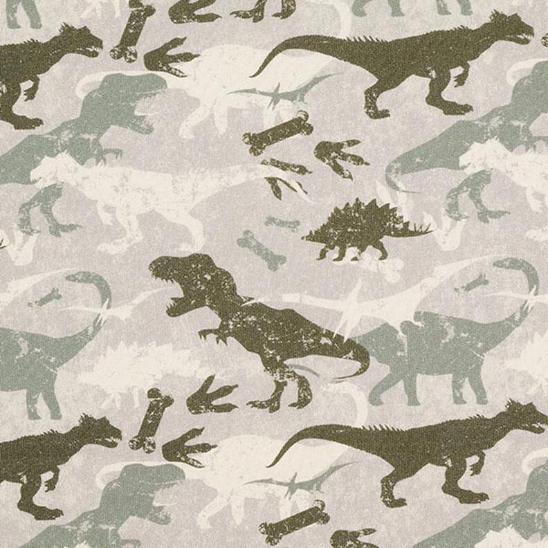 Sweatshirt gratté Dinosaures camouflage Chiné – taupe clair/roseau,  image number 1