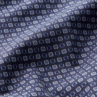 Tissu pour chemise Petites boîtes – bleu marine, 