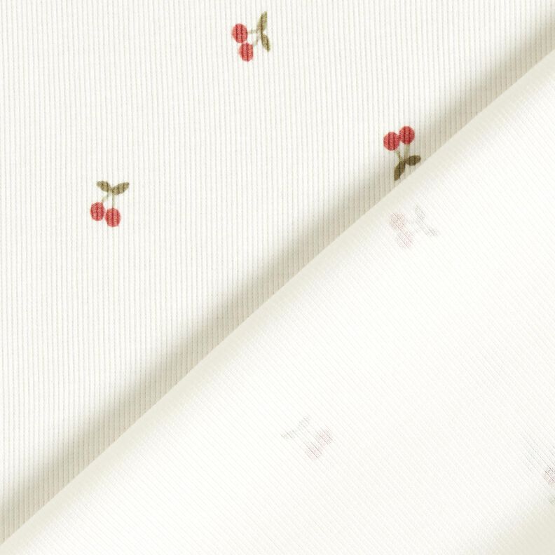Jersey côtelé Petites cerises – écru,  image number 4