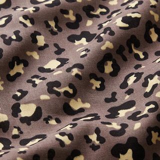Tissu double gaze de coton Léopard – marron foncé, 