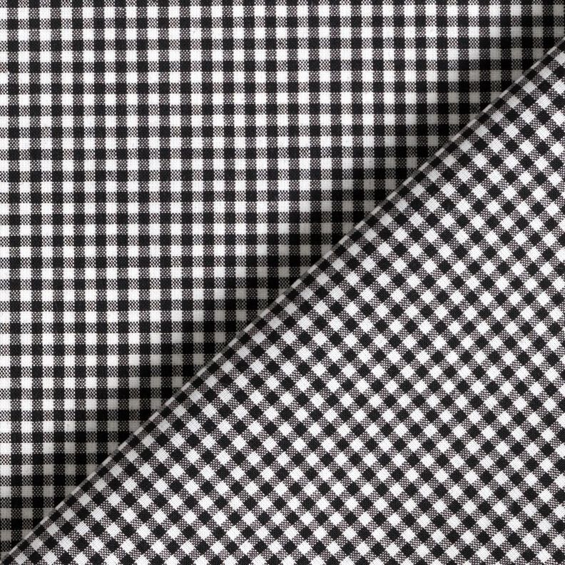 Tissu pour chemise à petits carreaux – noir/blanc, image number 4