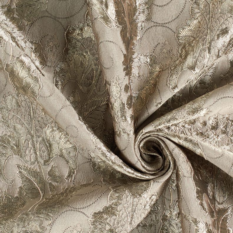 Jacquard d’habillement Brocart Fleurs – taupe,  image number 3