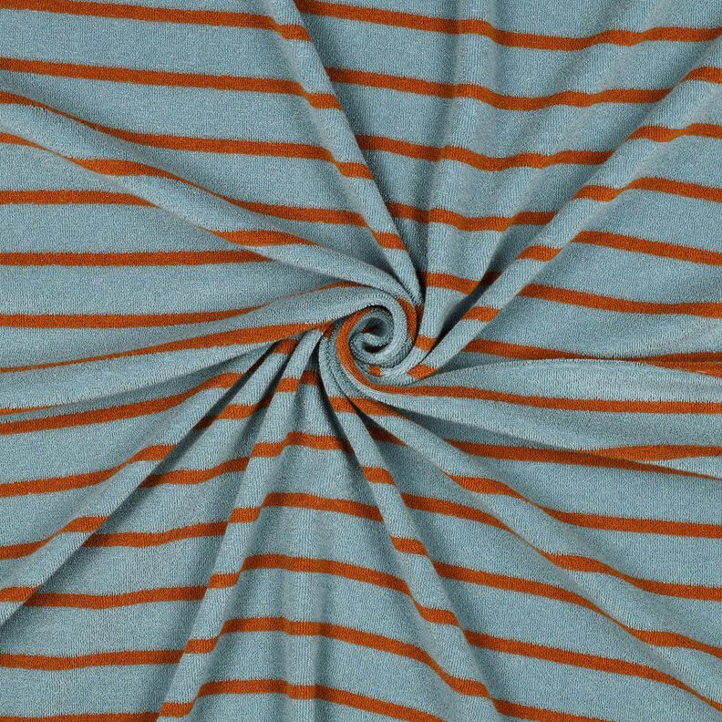 Jersey éponge Rayures | Poppy Fabrics – bleu pigeon/cuivre,  image number 3