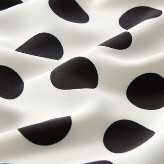 Tissu crêpe Pois [2,5 cm] – blanc, 