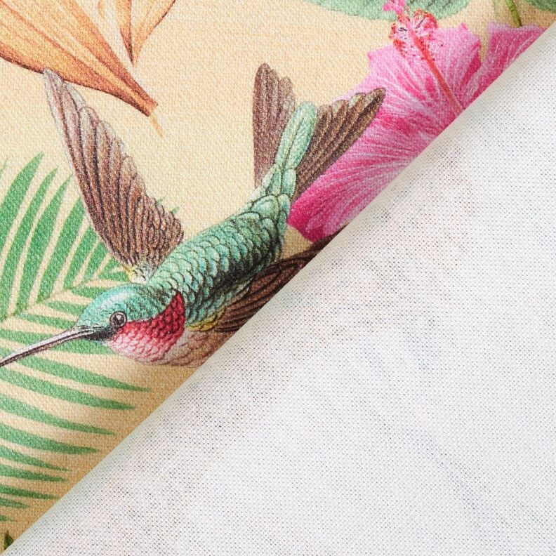 Tissu de décoration Semi-panama Animaux de la jungle – beige/vert,  image number 4